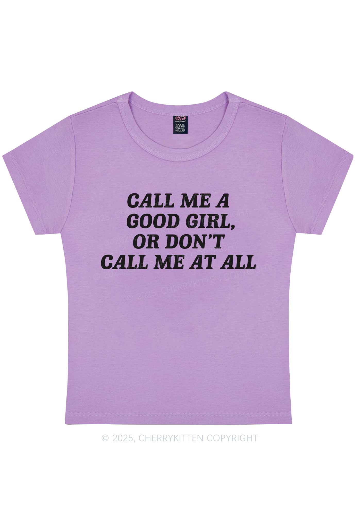 Call Me Good Girl Y2K Baby Tee Cherrykitten