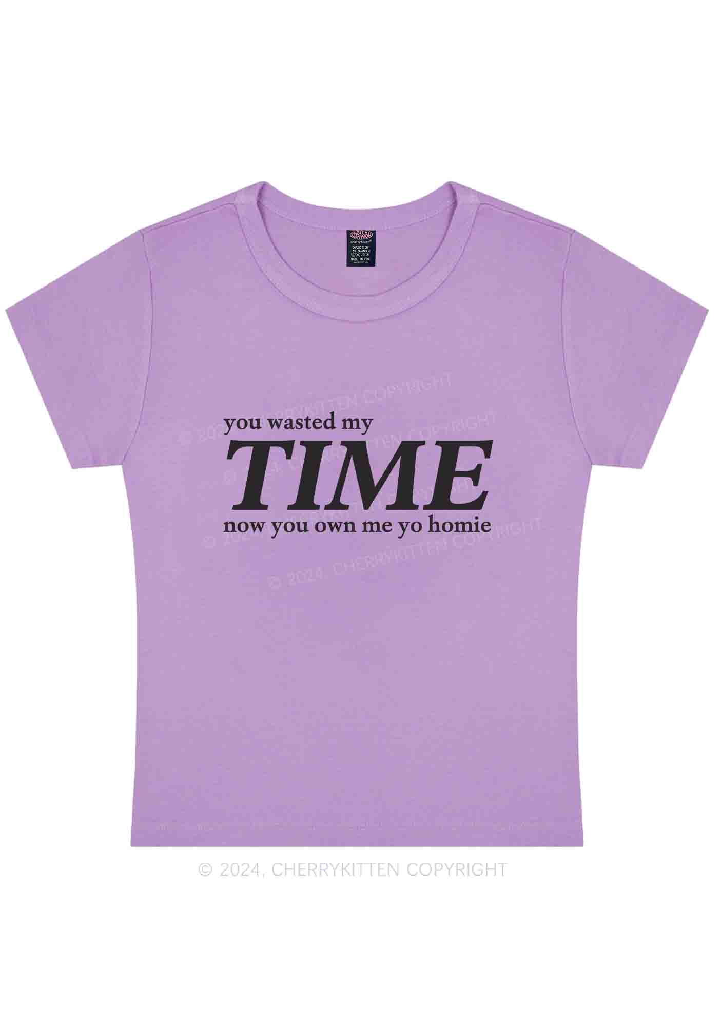 You Wasted My Time Y2K Baby Tee Cherrykitten