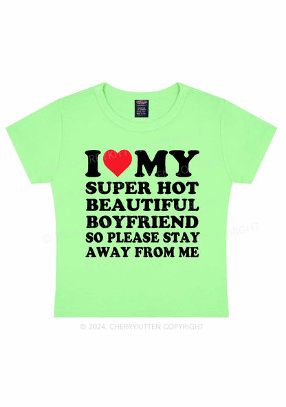 My Super Hot Boyfriend Y2K Valentine's Day Baby Tee Cherrykitten