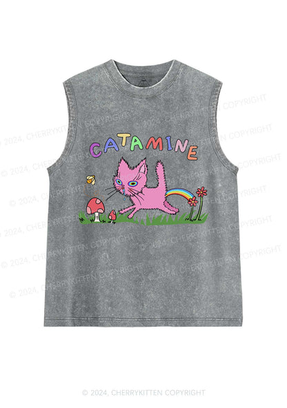 Catamine Y2K Washed Tank Cherrykitten