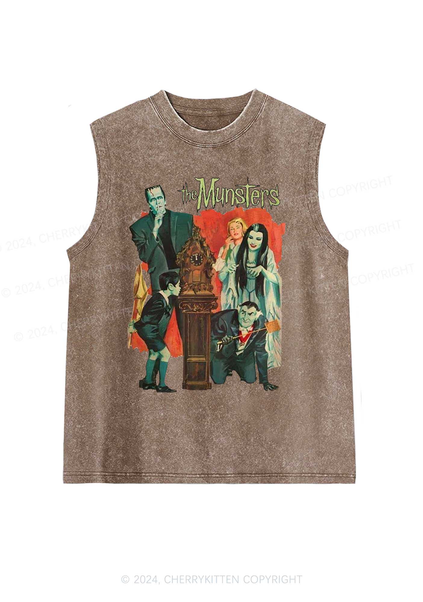 Halloween The Munsters Y2K Washed Tank Cherrykitten