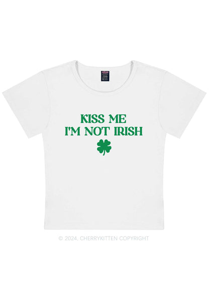 Im Not Irish St Patricks Y2K Baby Tee Cherrykitten