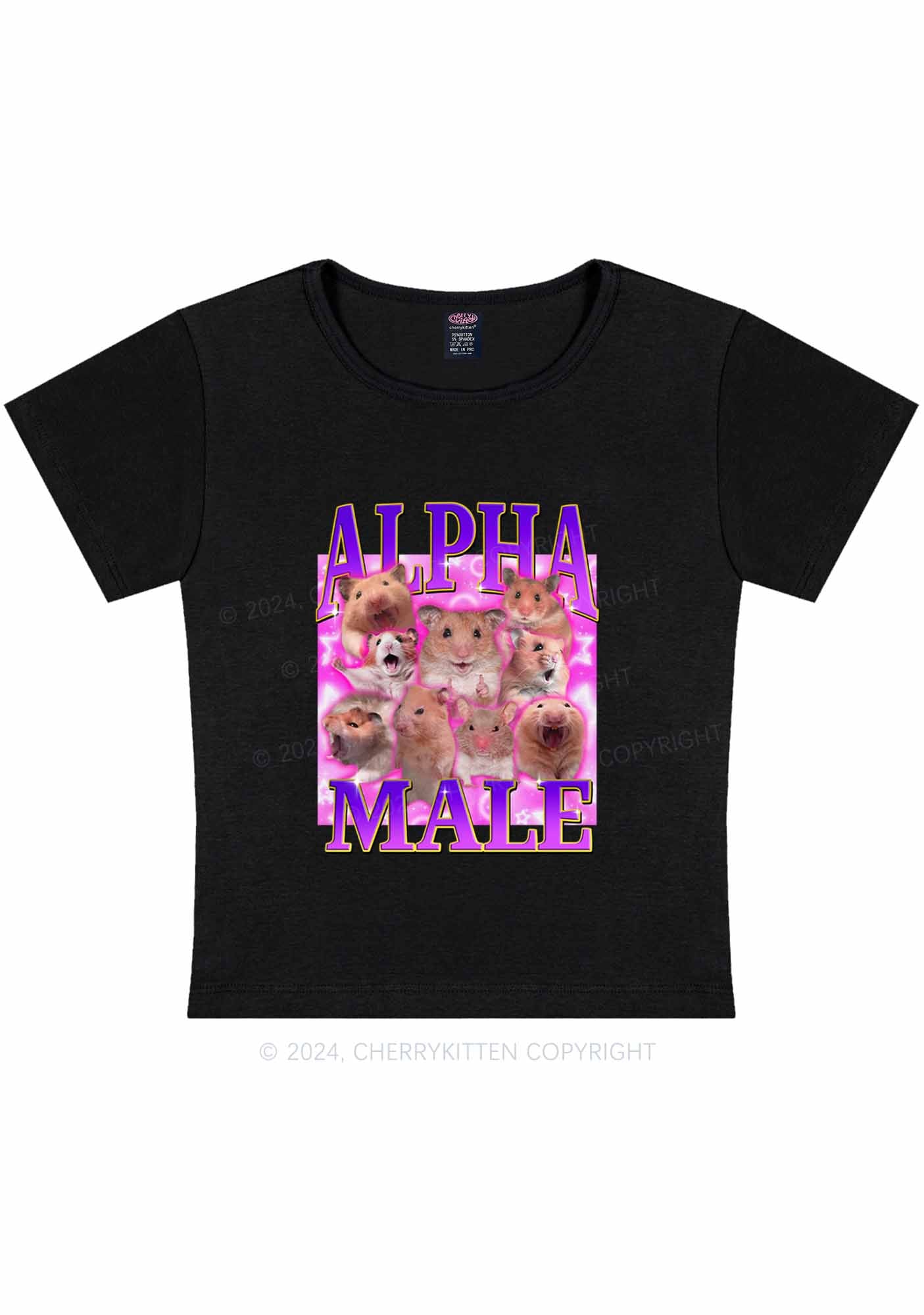 Alpha Male Hamster Y2K Baby Tee Cherrykitten