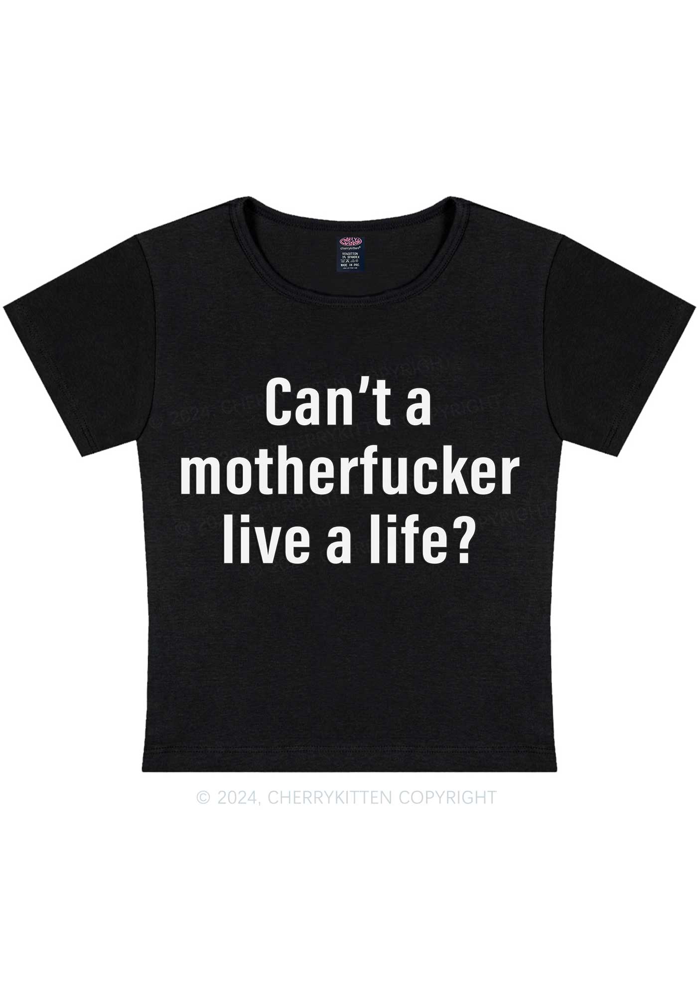 Motherfxxker Live A Life Y2K Baby Tee Cherrykitten