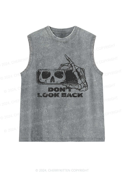 Halloween Don't Look Back Y2K Washed Tank Cherrykitten