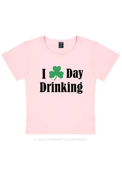 I Love Day Drinking St Patricks Y2K Baby Tee Cherrykitten