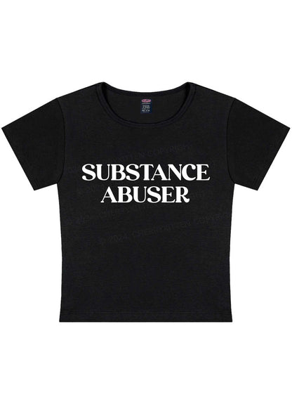 Substance Abuser Y2K Baby Tee Cherrykitten