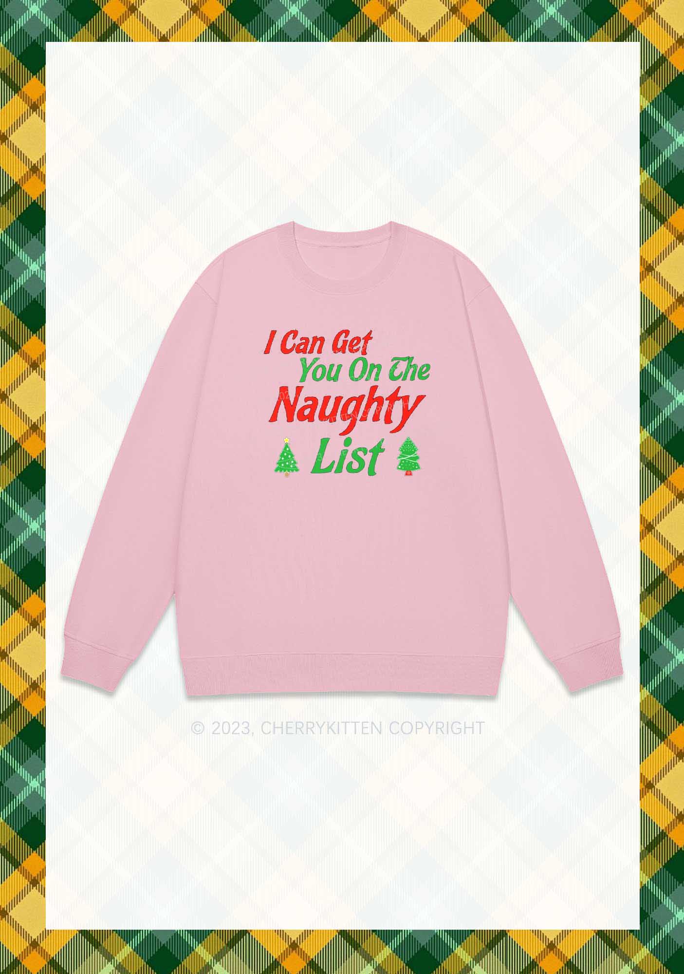 I Can Get You On The Naughty List Christmas Y2K Sweatshirt Cherrykitten
