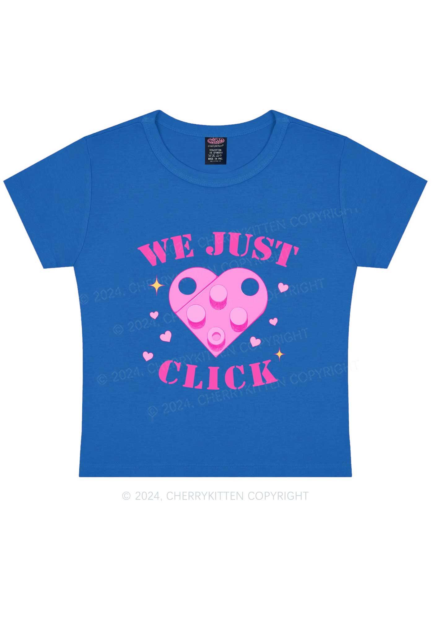 We Just Click Y2K Valentine's Day Baby Tee Cherrykitten