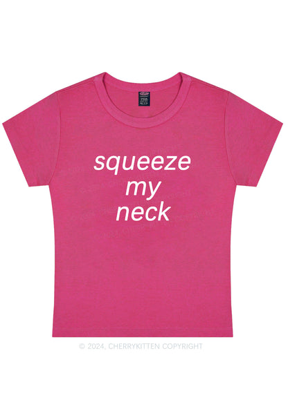 Squeeze My Neck Y2K Baby Tee Cherrykitten