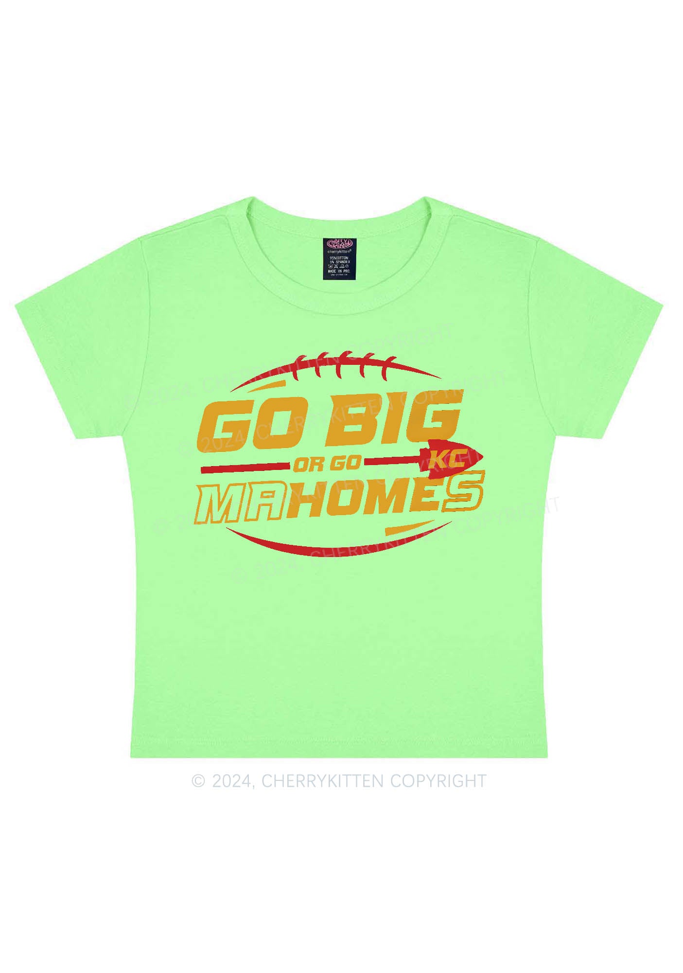 Go Big Y2K Super Bowl Baby Tee Cherrykitten