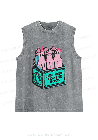 Halloween Here For Boos Y2K Washed Tank Cherrykitten