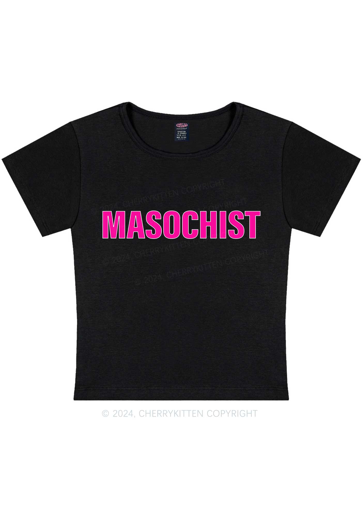 Masochist Y2K Baby Tee Cherrykitten