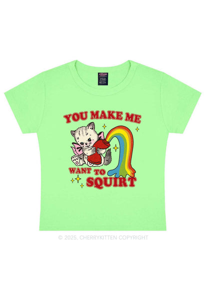 You Make Me Squirt Y2K Baby Tee Cherrykitten