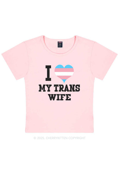 I Love My Trans Wife Y2K Baby Tee Cherrykitten