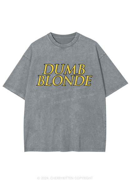 Dumb Blonde Y2K Washed Tee Cherrykitten