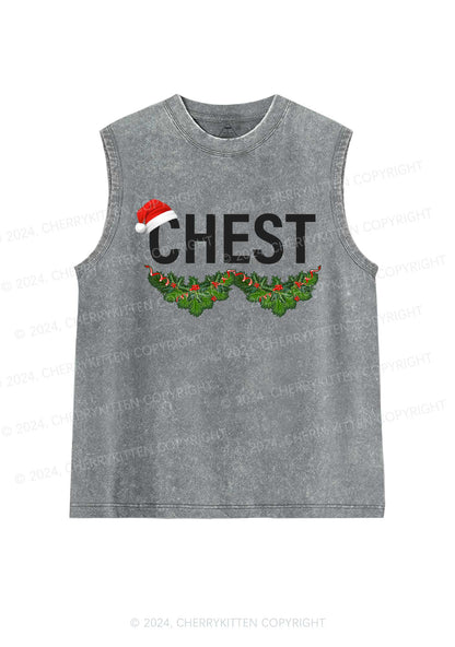 Christmas Chest Y2K Washed Tank Cherrykitten