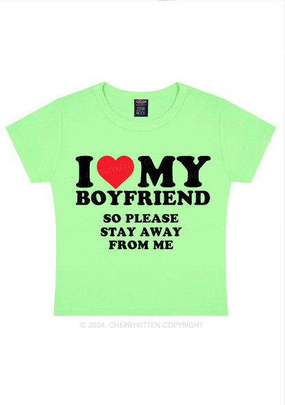 Stay Away From Me Y2K Valentine's Day Baby Tee Cherrykitten