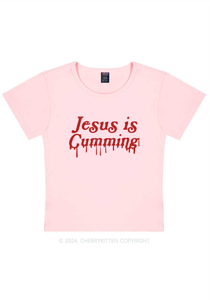 Jesus Is Cumming Y2K Baby Tee Cherrykitten