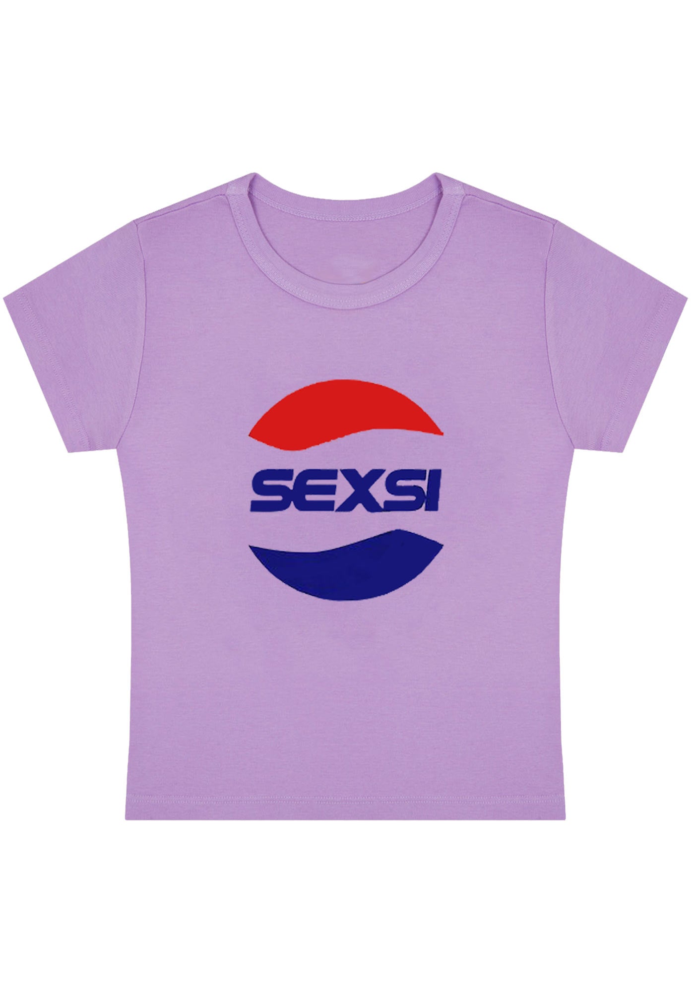 Red Blue Sexsi Y2K Baby Tee