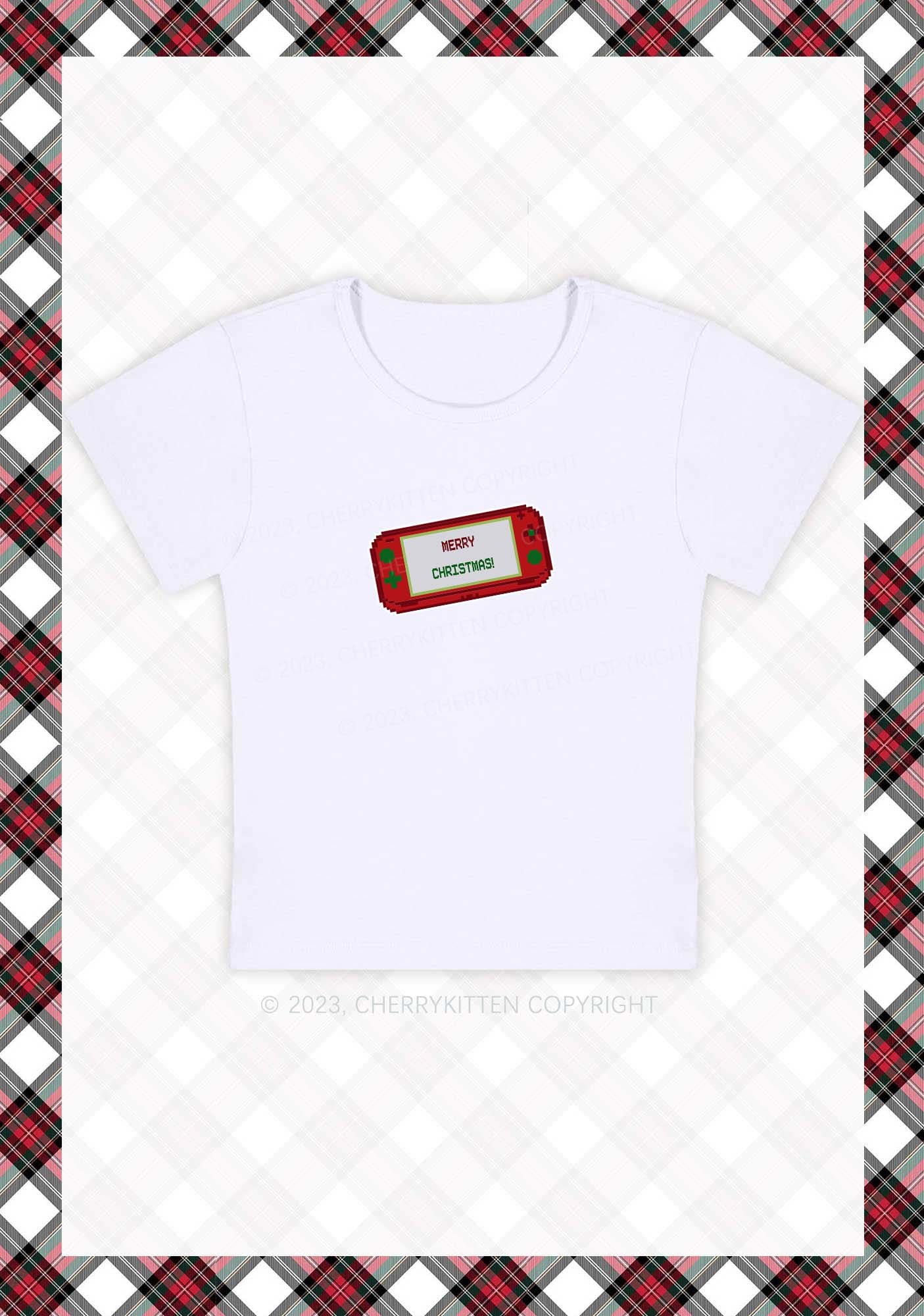 Merry Christmas Game Console Baby Tee Cherrykitten