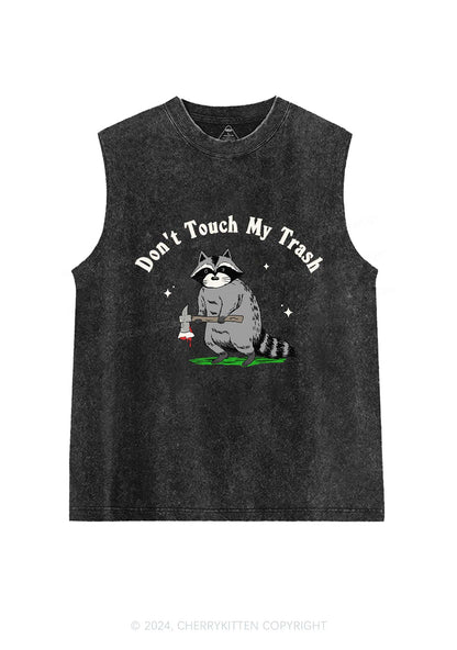 Dont Touch My Trash Y2K Washed Tank Cherrykitten