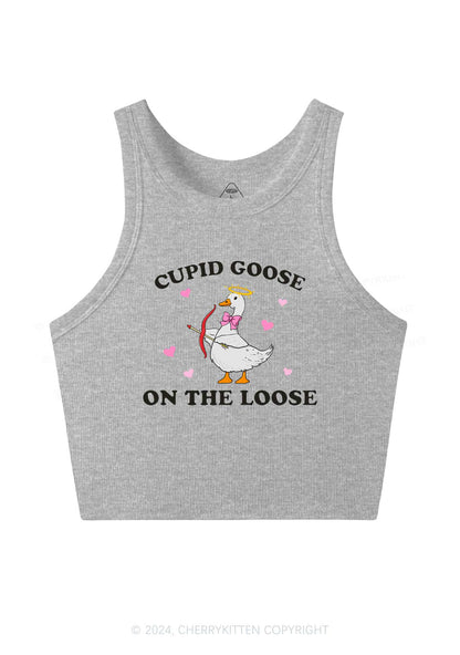 Cupid Goose Y2K Valentine's Day Crop Tank Top Cherrykitten