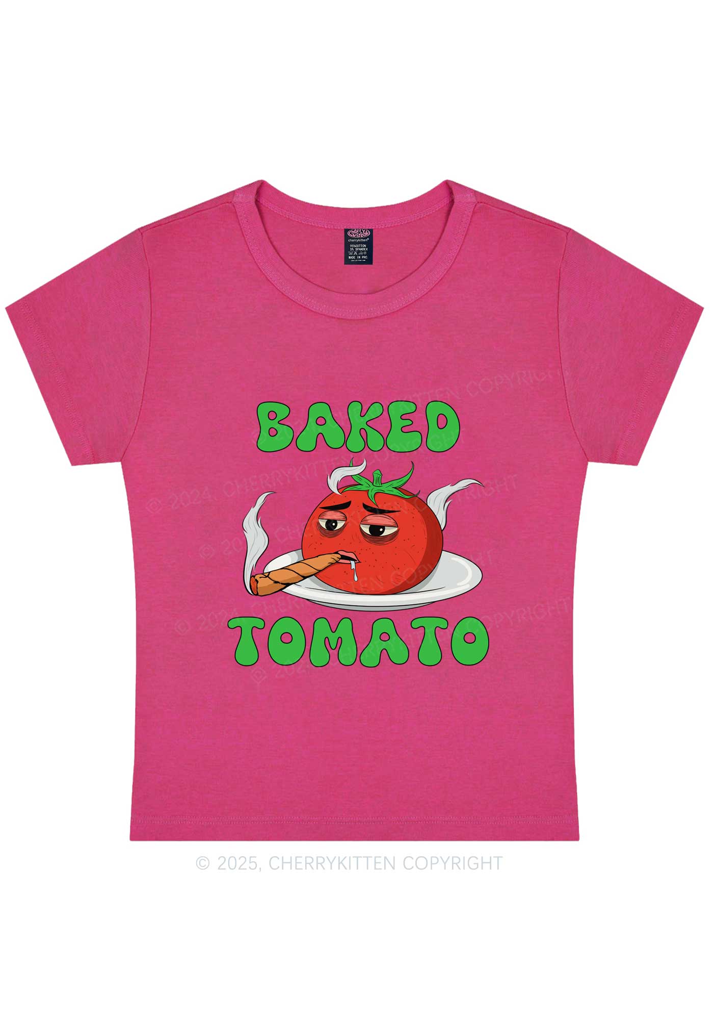 Baked Tomato Y2K Baby Tee Cherrykitten