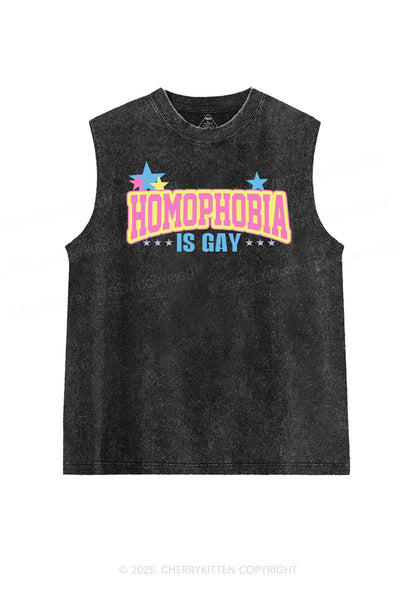 Homophobia Is Gay Y2K Washed Tank Cherrykitten