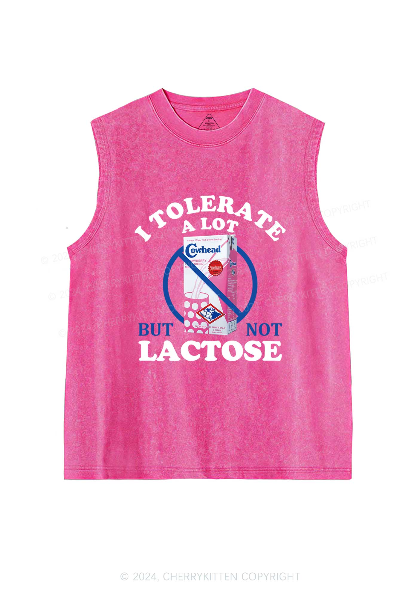 Dont Tolerate Lactose Y2K Washed Tank Cherrykitten