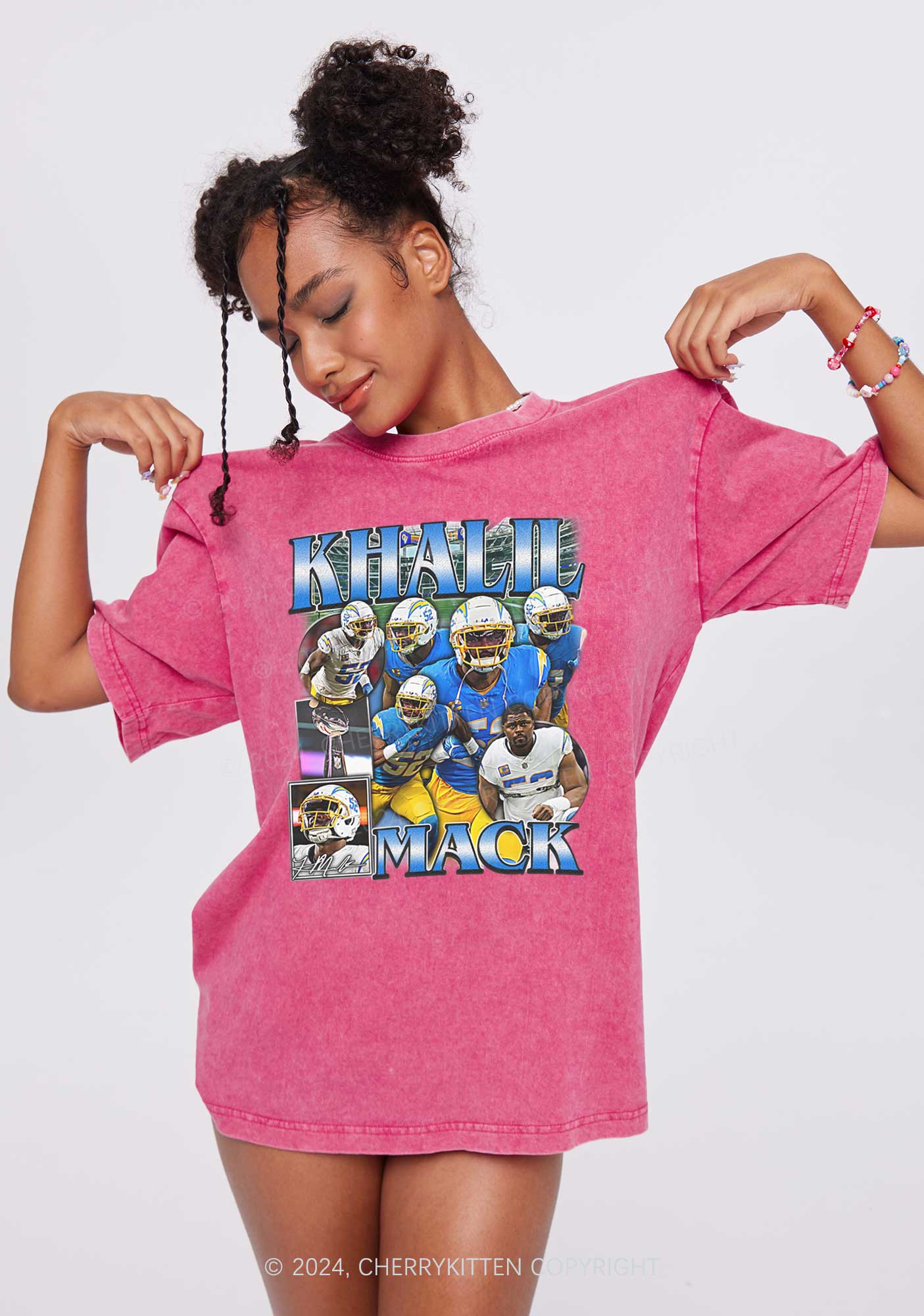 Blue Mack Y2K Super Bowl Washed Tee Cherrykitten