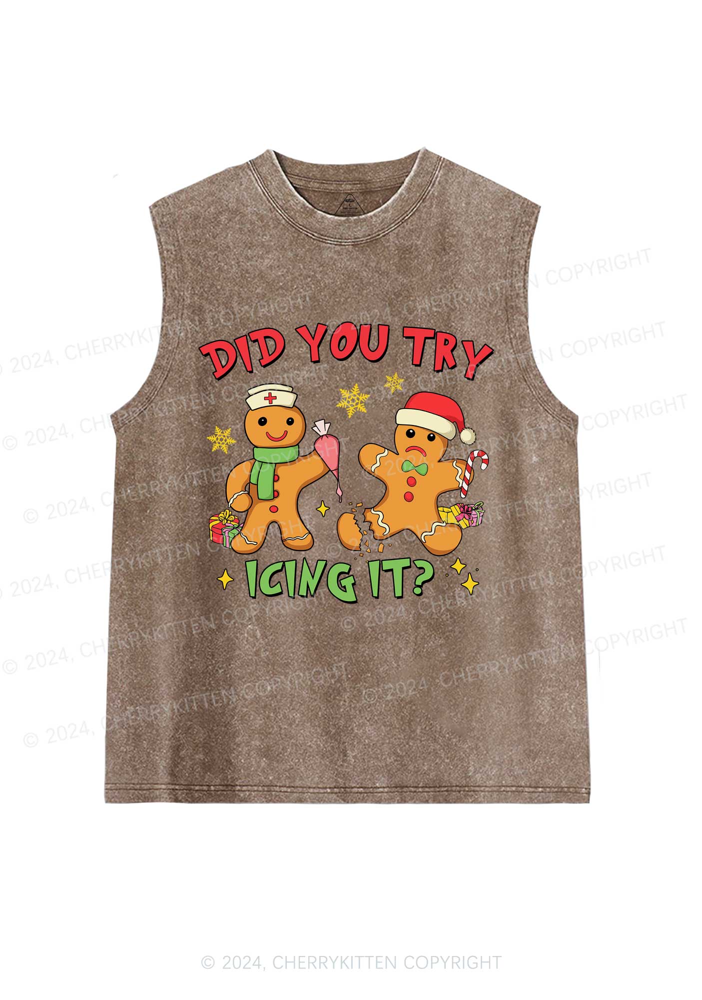 Christmas Icing It Y2K Washed Tank Cherrykitten