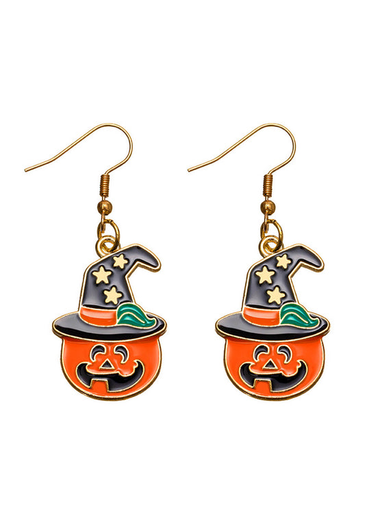 Halloween Magic Hat Pumpkin Y2K Earrings Cherrykitten