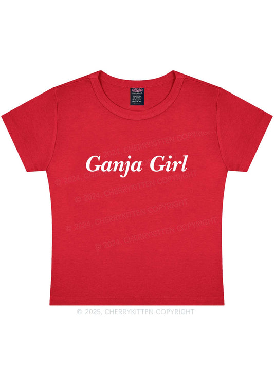 Ganja Girl Y2K Baby Tee Cherrykitten