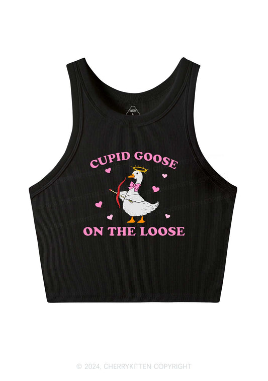 Cupid Goose Y2K Valentine's Day Crop Tank Top Cherrykitten