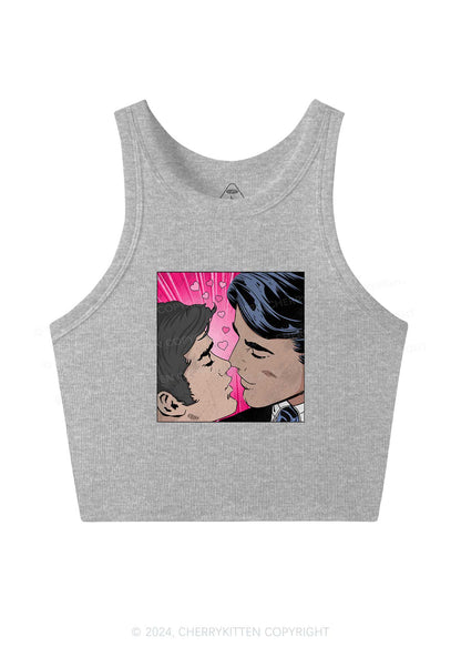 Boy Kiss Y2K Valentine's Day Crop Tank Top Cherrykitten