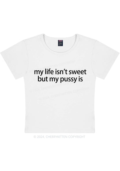 My Life Isn't Sweet Y2K Baby Tee Cherrykitten