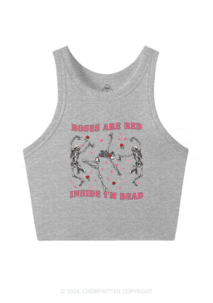 Inside Im Dead Y2K Valentine's Day Crop Tank Top Cherrykitten