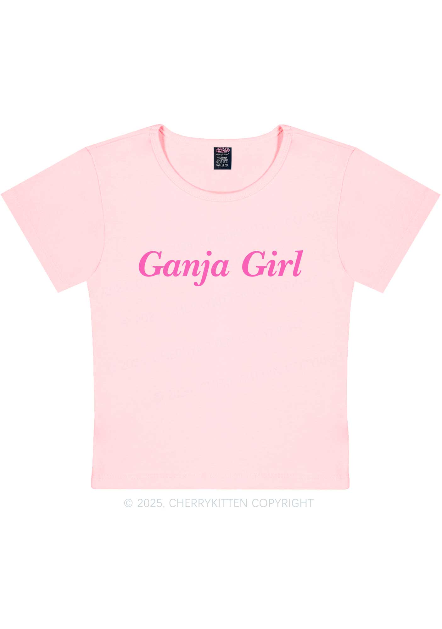 Ganja Girl Y2K Baby Tee Cherrykitten