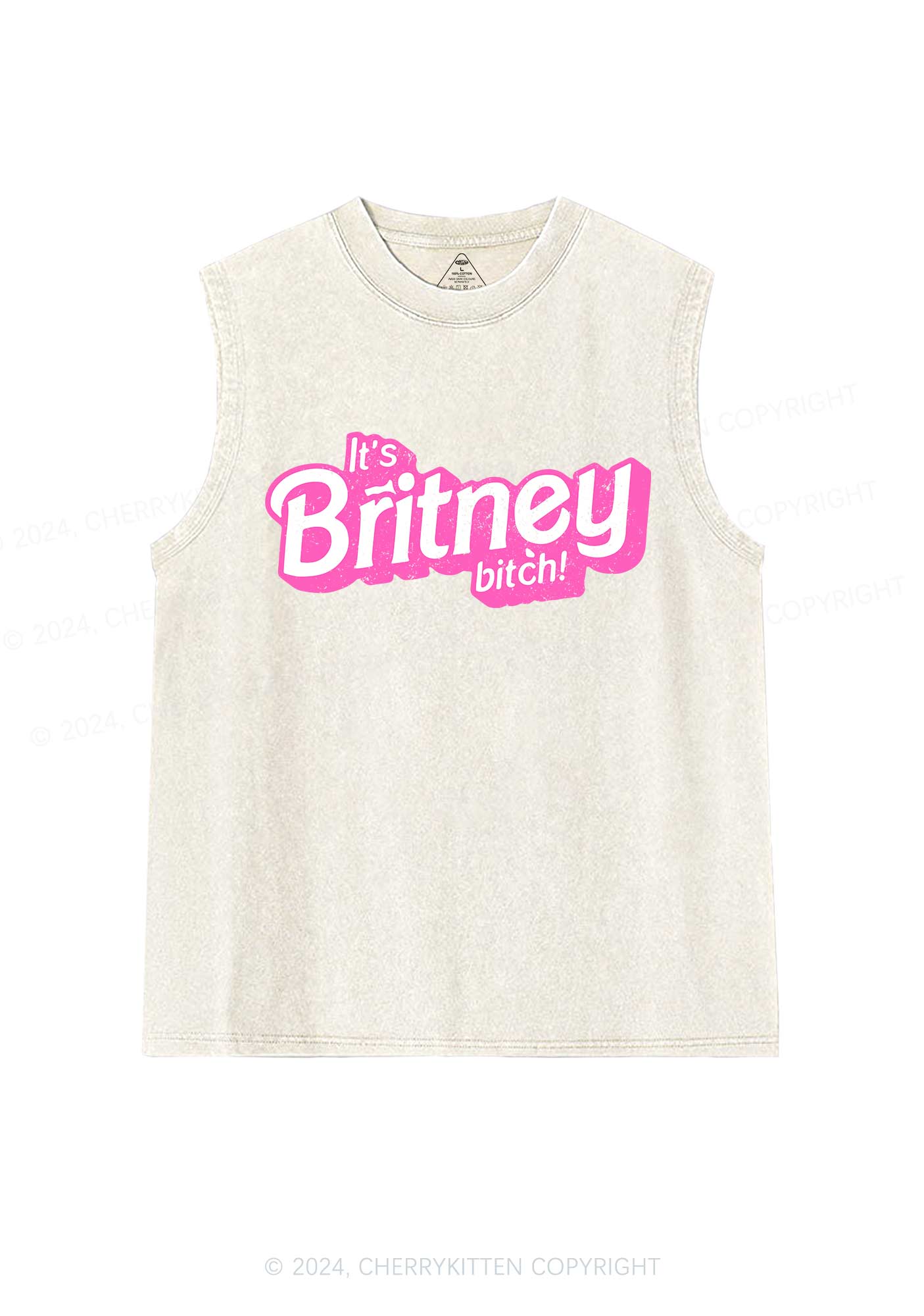 It's Britney Bixch Y2K Washed Tank Cherrykitten