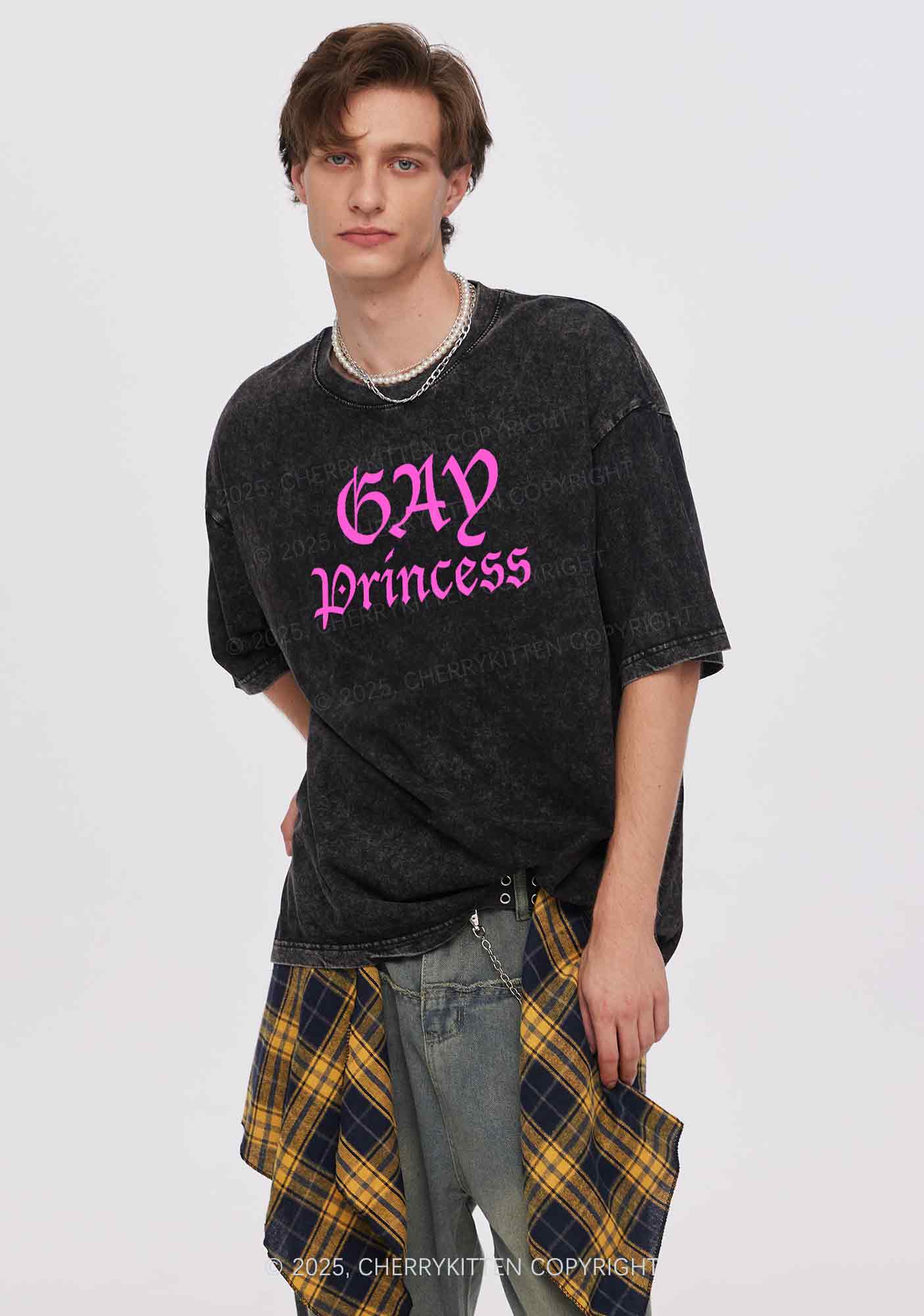 Gay Princess Y2K Washed Tee Cherrykitten