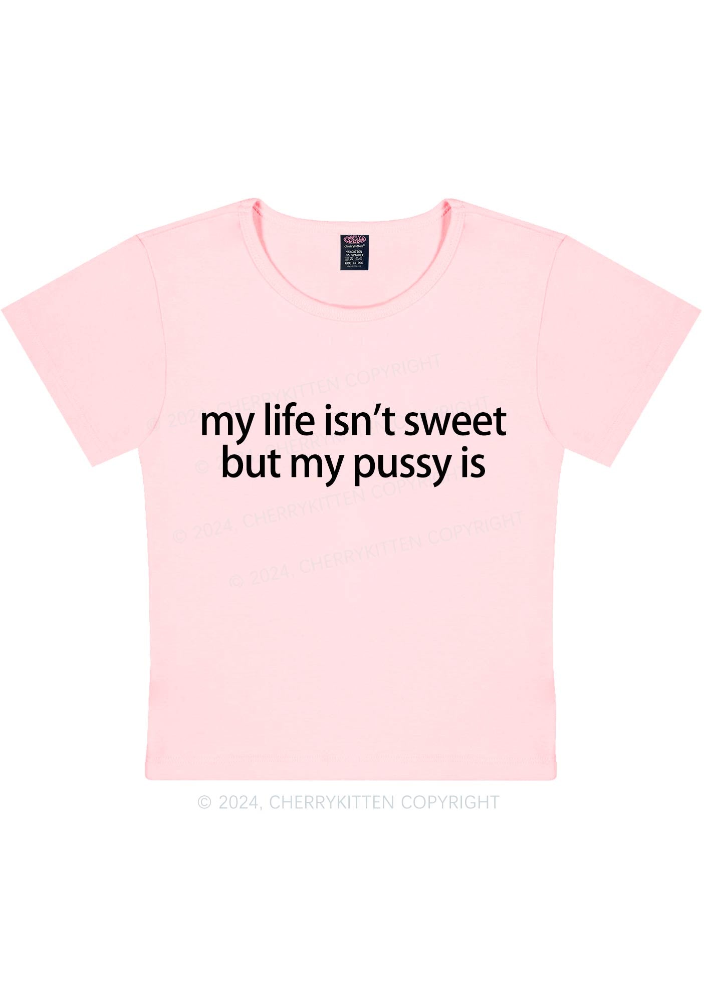 My Life Isn't Sweet Y2K Baby Tee Cherrykitten