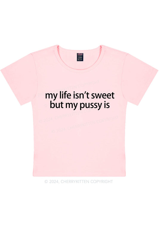 My Life Isn't Sweet Y2K Baby Tee Cherrykitten