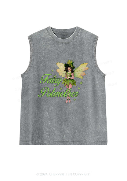 Fairy Potmother Y2K Washed Tank Cherrykitten