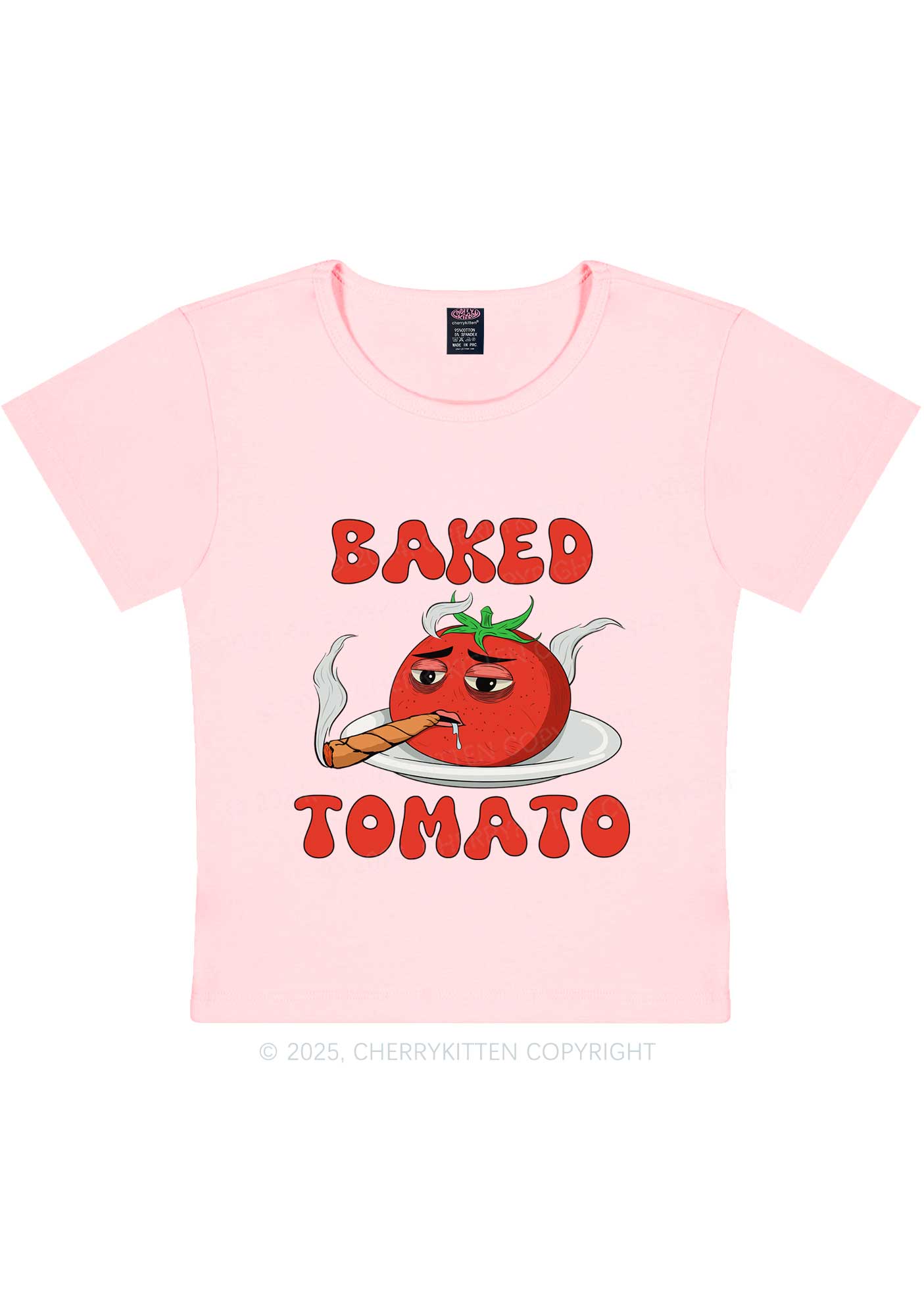 Baked Tomato Y2K Baby Tee Cherrykitten