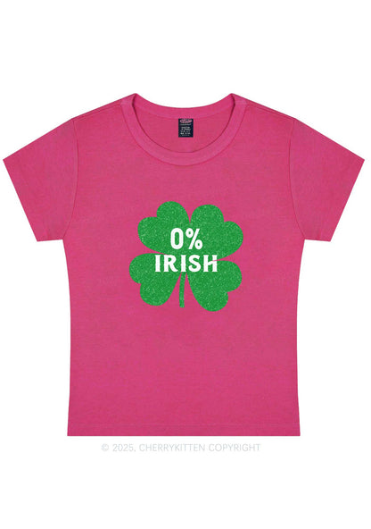 Zero Percent Irish St Patricks Y2K Baby Tee Cherrykitten