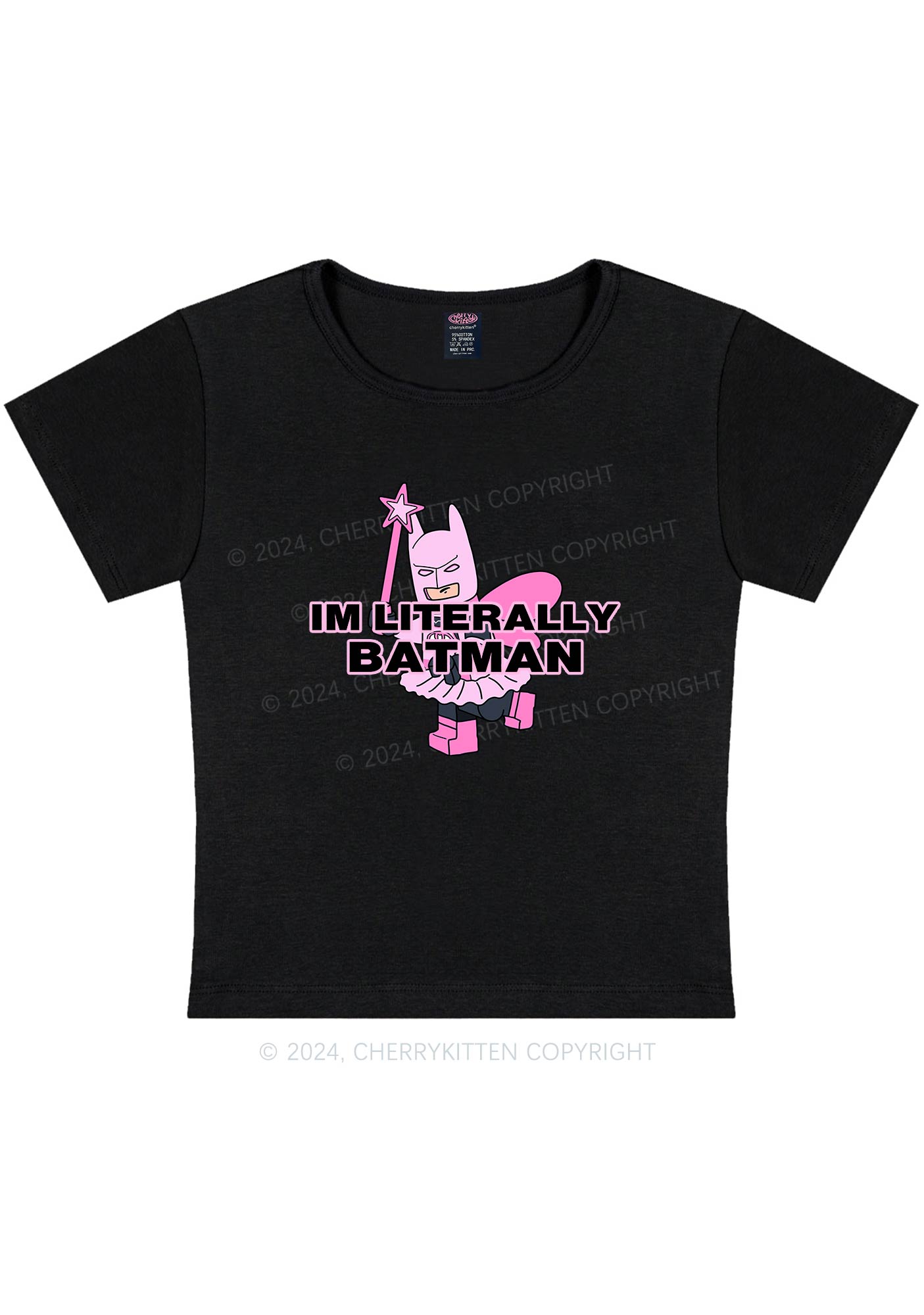 I Am A Batman Y2K Baby Tee Cherrykitten