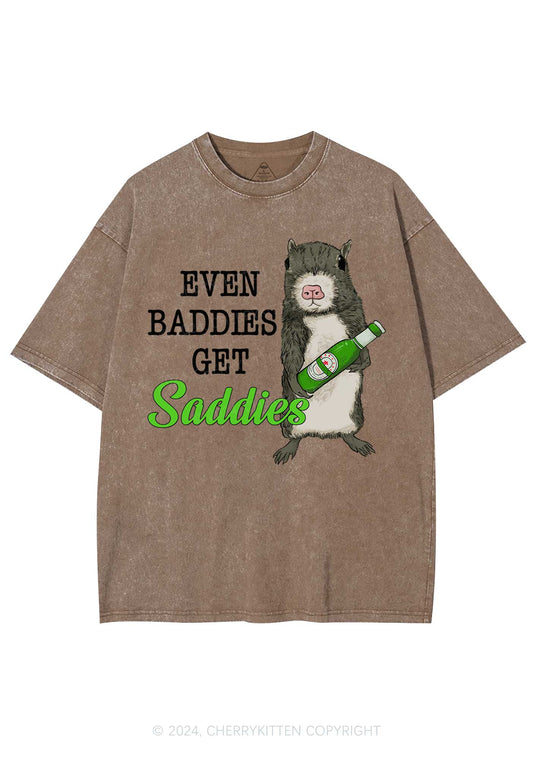 Rat Get Saddies Y2K Washed Tee Cherrykitten