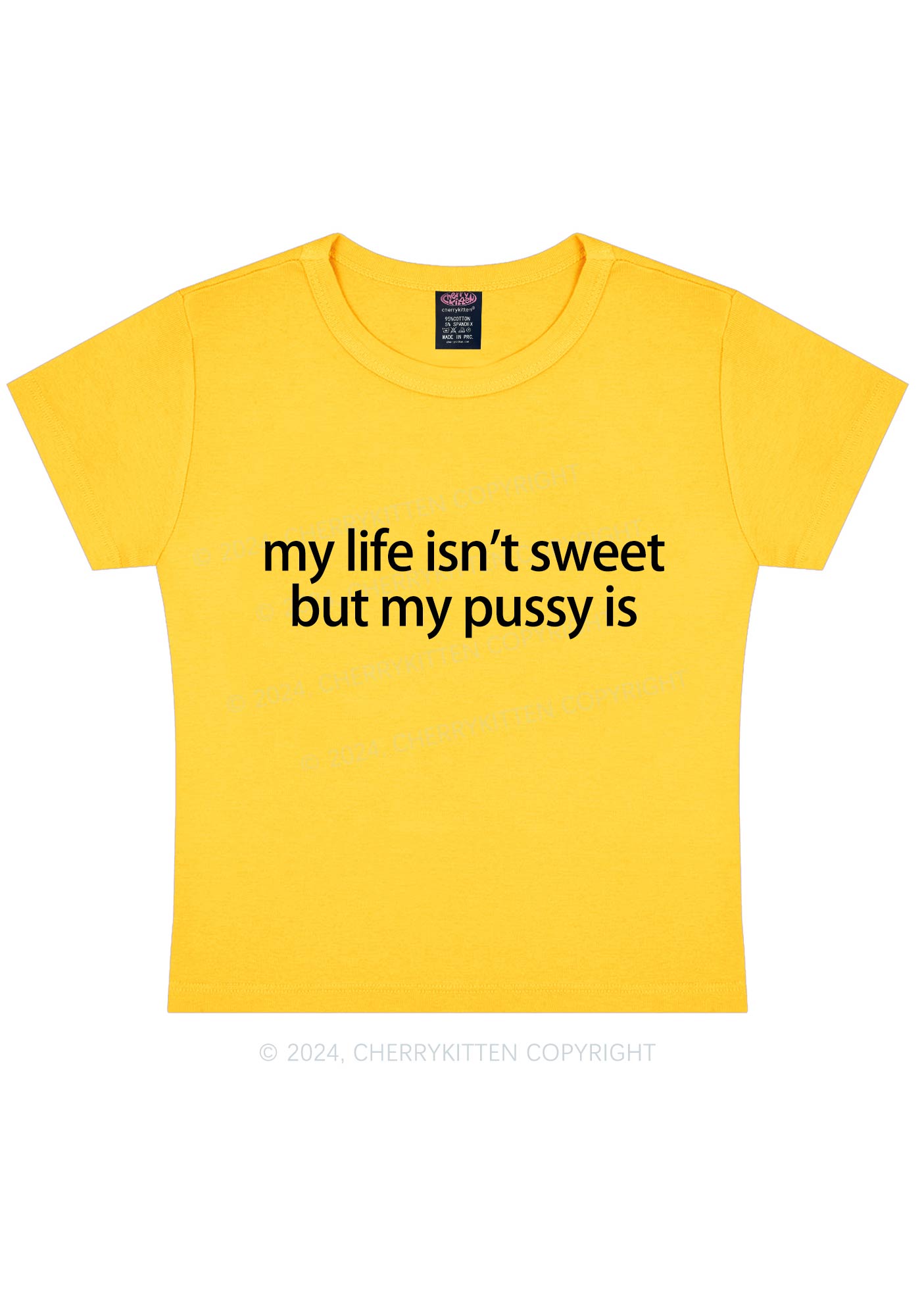 My Life Isn't Sweet Y2K Baby Tee Cherrykitten