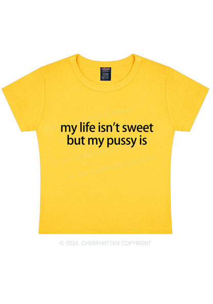 My Life Isn't Sweet Y2K Baby Tee Cherrykitten